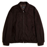 VARSITY LINE SUEDE JACKET (DARK BROWN)