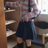 Heta プリーツ デニム ミディ テニス スカート