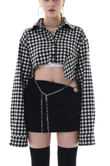 カットアウトミニスカート/CUT OUT MINI SKIRT