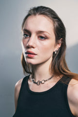 NO.320 [SILVER] TWO RING NECKLACE