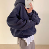 [Bellide made/fleece-lined wool] Berrygood fleece-lined wool embroidery hoodie