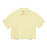 モノチェリークロップショートスリーブシャツ / MONO CHERRY CROP SHORT SLEEVE SHIRT [LIGHT YELLOW]
