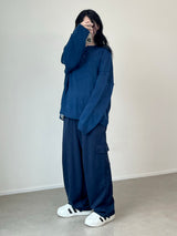 W Round Knit Cardigan