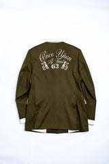 Olive Green Sleeve Layered Jacket (6635881758838)