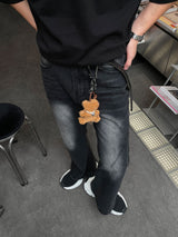 ASCLO ダイアグナルインシジョンブーツカットデニムパンツ