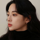 シルバーボールドピアス(ワンタッチ)/SILVER BOLD EARRING (one-touch) (14k gold plated)