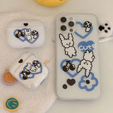 ポムポムフレンズブルーポムラビットトフォーンケース
