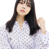 オーバーフィットドットプリントシャツ/OVERFIT DOT PRINT SHIRT-LILAC