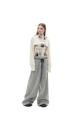 ヘリンボーンワイドパンツ/HERRINGBONE WIDE PANTS