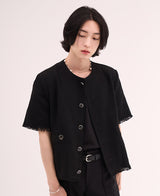オーディンツイードダメージカーディガン/[MADE] Odin Tweed Damage Cardigan (2 color)