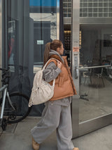 (UNISEX) オプトショルダーレザーベストダウン