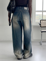 バズルウォッシングロングワイドデニムパンツ / bazle washing long wide denim pants