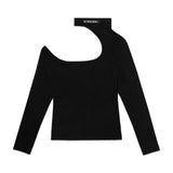 TZ ASYMMETRICAL NECK FITTED TEE (6635097751670)