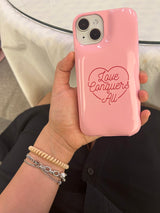 [Phone Case] ​​Heart Logo Cushion Pink