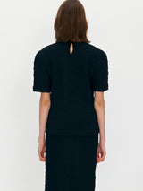 Puff crinkle top - Black (6699406819446)