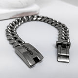 スチール ライン カーブ チェーンブレスレット / [BLESSEDBULLET]STEEL LINE CRUVE CHAIN BRACELET_ANTIQUE SILVER/ANTIQUE GOLD