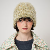 POPCORN KNIT BEANIE, MOS GREEN