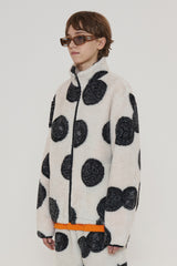 COIN JACQUARD FLEECE JACKET / IVORY (6601036267638)