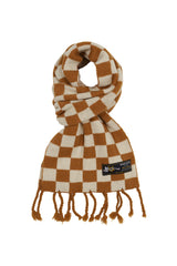 CHECKERBOARD MUFFLER ORANGE (6639325577334)