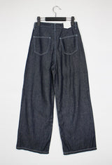 リネンローワイドパンツ/no,1048 linen raw wide pants