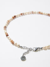 MP018 FRESHWATER PEARL WITH NATURAL STONE NECKLACE
