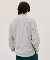 STRIPE LONG SLEEVE T-SHIRT (BLACK/IVORY/NAVY)