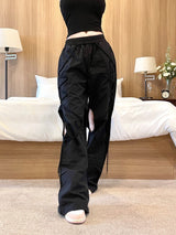 ホールストラップロングワイドパンツ