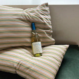 woody green stripe pillow cover (40x60cm)