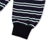 VZロゴビックオバーフィットボーダースリーブネイビー/VZ Logo Big Over Fit Boarder Long Sleeve Navy (6683344535670)