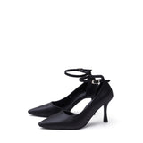 Satin Stiletto Heel(Black)