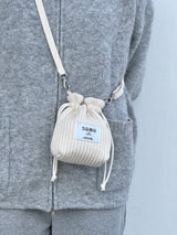 リブ生地 ストリングクロスバッグ ミニ