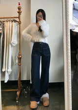 ワイドフィットデニムパンツ/WIDE FIT DARK BLUE DENIM PANTS [17790]