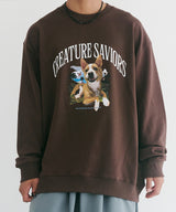 ラッキージャングルクルーネック / BSR2223FWPO069 LUCKY JUNGLE CREWNECK BROWN