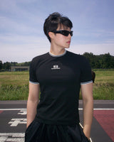 SUPPORTSERIES Line Half T-shirts BLACK