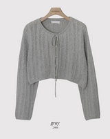 GL Cable Ribbon Knit Bolero Cardigan (3color)