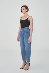 セミバギーフィットダブルOBデニムパンツ / SEMI BAGGY FIT DOUBLE OB DENIM PANTS [6877]