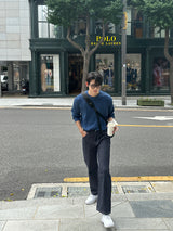 クボセミワイドローデニムパンツ / Kubo Semi-Wide Raw Denim Pants (2 colors)