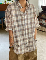 Bibi Summer Linen Check Shirt