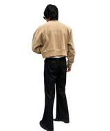 エンボスクロップドスウェット / Emboss Cropped Sweat-BEIGE