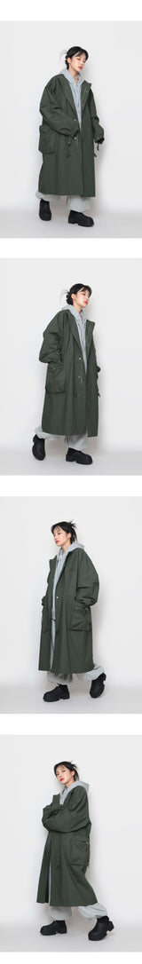 ロングトレンチボンバージャケット / Long Trench Bomber Jacket
