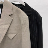 CR レガシーストライプクロップドジャケット / CR Legacy Striped Cropped Jacket (2 colors)
