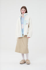 チェリーポケットフリースジャンパー / CHERRY POCKET FLEECE JUMPER [CREAM]