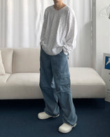 SKローレンVネックニット / SK Lauren V-neck Knitwear (4 colors)