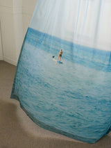 marine blue curtain
