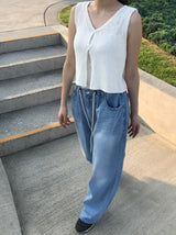 エリーストリングデニムパンツ