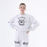 バンブッククラブスウェットシャツ/0 7 banned book club sweatshirt - LIGHT GREY
