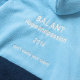 Classic Color Block Fleece Hoodie - Lightblue (6624446054518)