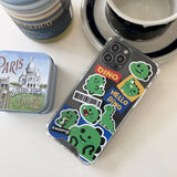 ディノステッカージェリーハードアイフォンケース/Dino sticker Jellyhard Case