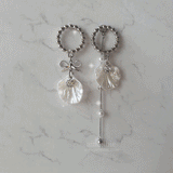 White Shell Ribbon Princess Piercing