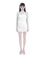 WHITE SHOULDER STRAP MINI DRESS (6624145473654)